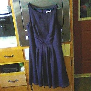 Navy blue dress, size 10, worn one time. No stains